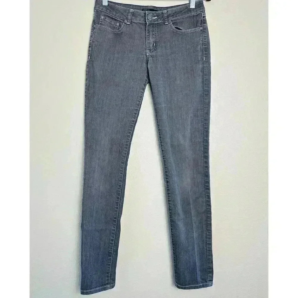 prAna Womens Kara Jean Pants 4 Gray Stretch Low Rise Denim Outdoor